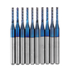 Drillpro 10pcs 2.2 / 2.4 / 2.5 / 3.0mm bleu NACO enduit fraise de gravure de carbure de carte PCB pour fraise rotative o