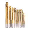 Drillpro 10 pcs 3-13mm HSS Titanium Revêtu Twist Drill Bit Ensemble Bois Métal De Coupe Groove Foret