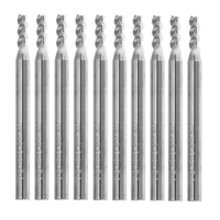 Drillpro 10pcs 3mm HRC58 3 Flûtes Fin Fraise En Carbure De Tungstène CNC Fraise Outil De Coupe pour Aluminium