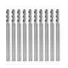 Drillpro 10pcs 4mm HRC58 3 Flûtes Fin Fraise En Carbure De Tungstène CNC Fraise Outil De Coupe pour Aluminium
