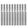 Drillpro 10pcs 5mm HRC58 3 Flûtes Fin Fraise En Carbure De Tungstène CNC Fraisage Outil de Coupe pour Aluminium