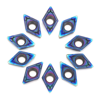 Drillpro 10 pcs HRC45 Bleu Nano DCMT11T308 Carbure Insert pour SDJCR / SDJCL Tour Tournant Porte-Outil