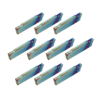 Drillpro 10pcs HRC45 bleu Nano MGMN150-G 1.5mm insertion de carbure pour MGEHR / MGIVR tournant porte-outil