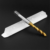 Drillpro 10pcs M4x0, 7 HSS Titane Revêtement Robinet Fileté Métrique Spirale Cannelée Robinet À Vis