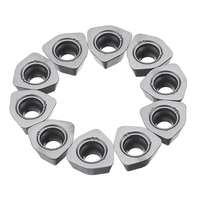 Drillpro 10pcs WDNW080520 ZTR CVD Insert de carbure de tournage pour SKS Fraise de surfaçage