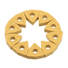 Drillpro 10pcs WNMG080408 HM CVD carbure Insert outil de rotation en carbure pour DWLNR / L PWLNR / L