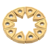 Drillpro 10pcs WNMG080408 MS Insert de carbure de CVD Insert de carbure pour DWLNR / L PWLNR / L