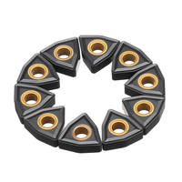 Drillpro 10pcsWNMG080408 MS Outil de coupe externe pour outil de tournage CVD au carbure pour DWLNR / L