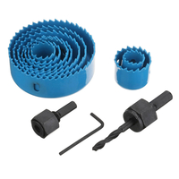 Drillpro 12pcs 19-127mm Trou Scie Cutter Drill Bit Kit Trou Outil De Forage Pour Bois Plaque De Plâtre PVC Tuyau