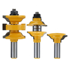 Drillpro 3pcs 1/2 pouce tige tige dentrée et de routeur Ogee porte intérieure assortie R / S routeur bits outils de