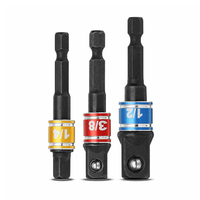 Drillpro 3 Pcs Power Tournevis Extension Bar Adaptateur Noir Anti-rouille Revêtement Puissance Bits