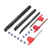 Drillpro 3 pcs SCLCR Tour Barre Dalésage Tournant Porte-Outil Set avec 10 pcs Bleu Nano CCMT0602 Inserts