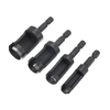 Drillpro 4pcs 6/10/13 / 16mm Hex Shank Menuiserie Tenon Plug Trou Trou Cutter Drill Bit Set