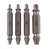 Drillpro 4 pcs Double Perceuse latérale Extrémité endommagée extracteur de vis Foret dénudés vis décapants