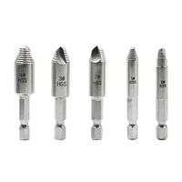 Drillpro 5 Pcs Extracteur de Vis Endommagé Guide de Bits Ensemble Cassé Vitesse Out Stud Dépouillé Vis Remover Outil