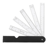 Drillpro 5 pcs multi-fonctions échelle échelle règle costume papillon en forme déventail en plastique échelle règle