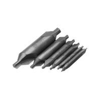 Drillpro 6pcs 1 / 1.5 / 2 / 2.5 / 3 / 5mm Nitride Centre Perceuses 60 Degrés HSS Fraise Conique