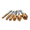Drillpro 6 pcs 6-19mm 82 Degrés 5 Flûte De Chanfrein De Chanfrein De Fraise Hex Shank Fraise Foret