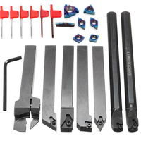 Drillpro 7 pcs 12mm Tige Barre Dalésage Barre Porte-Outil De Tournage Avec Bleu Nano Carbure Insérers