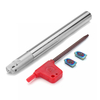 Drillpro Mise à niveau 300R 14mm 2 Fraise Face Fraise + 2 pcs HRC58 Bleu Nano APMT1135 Carbure Insert