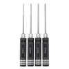 Drillpro Trousse à outils pour tournevis à bille HSS 4pcs H1.5 / 2.0 / 2.5 / 3.0mm HSS,  ensemble de réparation noir