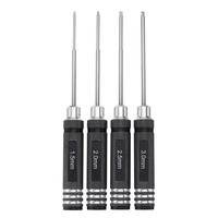 Drillpro Trousse à outils pour tournevis à bille HSS 4pcs H1.5 / 2.0 / 2.5 / 3.0mm HSS,  ensemble de réparation noir
