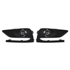 DRL LED Phares antibrouillard de conduite Lampes de pare-chocs avec couvercle de lunette + interrupteur gauche + droite