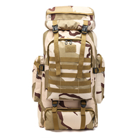 DROW 80L Camouflage Nylon Imperméable à leau Oxford Fabric Outdoor Sac à dos pour escalade Randonnée en plein air