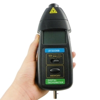 DT2236B Tensiomètre numérique 3 en 1 LCD Tachymètre numérique Contact / sans contact Large plage de mesure Compteur de v