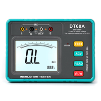 DT60A Numérique Auto Testeur De Résistance DIsolation De Compteur Haute Tension LED Indication 1999 Comptages