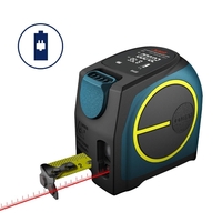 DTAPE DT10 40M Mètre à ruban à laser Télémètre laser à mesurer laser numérique 2 en 1 avec crochet magnétique à affichag