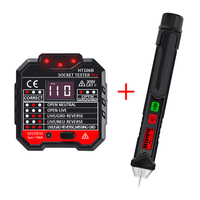 Détecteur de tension de polarité de circuit du testeur de prise de courant HT106B + Testeur de tension Winpeak ET8900