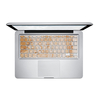 Du marbre pvc clavier sans bulle plaque jaune vignette auto - adhésives pour les macbook pro 13 15 cm