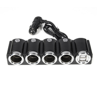 Dual USB 4Way Splitter voiture cigarette allume cigare chargeur adaptateur 12 / 24V