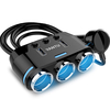 Dual USB Port 3 Way Auto Chargeur Voiture Ci garette Briquet Full Function Socket Splitter Adapter