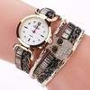 DUOYA DY114 Style mignonne hibou dames bracelet montre cadeau bracelet en cuir à quartz montres