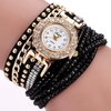 DUOYA Luxury Nation Style Crystal Montre en or Bracelet dames Vintage Quartz Wirstwatches