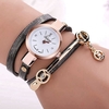 DUOYA XR1297 Mode Casual Dames Diamand PU Bracelet En Cuir Femmes Bracelet Montre Montre À Quartz