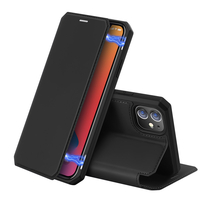 DUX DUCIS Flip magnétique avec support de fente pour carte étui de protection complet en cuir PU antichoc anti-rayures p