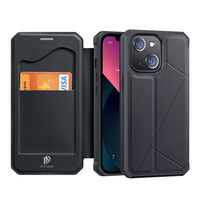 DUX DUCIS pour iPhone 13 Mini/13/13 Pro/13 Pro Max Case Flip magnétique avec support de fente pour carte antichoc en cui