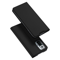 DUX DUCIS pour Xiaomi Redmi Note 10 Pro étui à rabat magnétique avec support de fente pour carte étui en cuir PU anticho