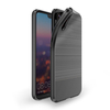 DUX DUCIS Wiredrawing Texture plaque métallique Soft Etui de protection en TPU pour Huawei P20