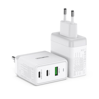 DUX DUCIS Chargeur rapide 3 ports PD 65W GaN 65W USB-C PD3.0 adaptateur de