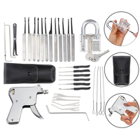 Déverrouillage Lock Pick Set avec deux transparents formation pratique cadenas outil de déverrouillage de verrouillage p