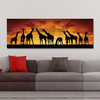 DYC 10672 peinture à lhuile à pulvérisation unique girafe paysage au lever du soleil pour la décoration de la maiso