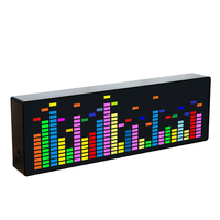 Dynamic LED Music Spectrum Clock Picking Lamp Voice Control Wire Control LED Music Spectrum Rhythm Display RGB Light Ele
