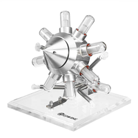 Eachine ET3 STEM Hot Air Four Cylinder Stirling Engine External Combustion Engine Model Is Suitable for Science Experime