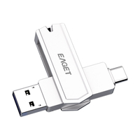 EAGET CF22 Type-C USB3.0 Flash Drive 32G 64G 128G OTG Solid State Storage Flash Disque 360° Rotation Portable Thumb Driv