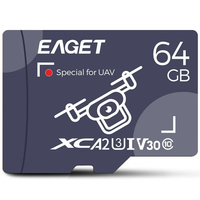 EAGET T5 TF Card for UAV 64G/128G Micro SD TF CardU3 V30 Class10 160MB/s High Speed 4K UHD for Vlogging Video Recordin
