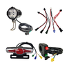 EBKE 180-220LM 12-60V 2.8W Electric Bike Front Light Warning Tail Light Light Switch Light Group Connection Cables Kits